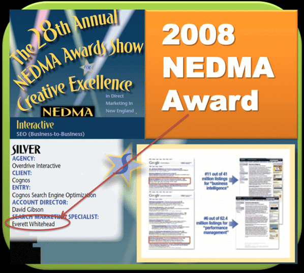 2008 nedma creative excellence award.