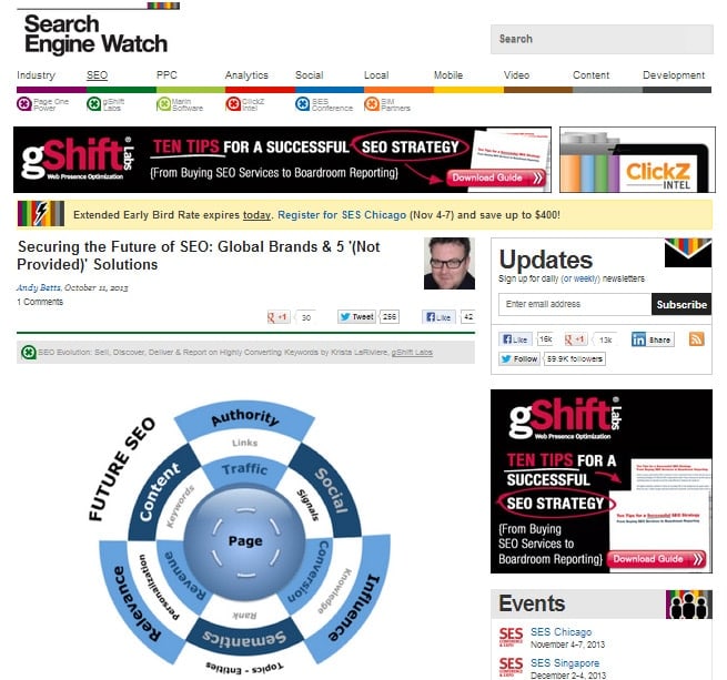 Search engine watch - the future of search engine marketing.