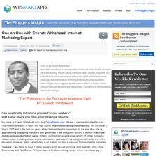 A screen shot of a website with an image of a man and a woman.